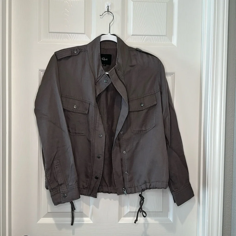 Rails Grey Rowen Military Jacket - - Picture 1 of 3